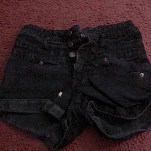 Black Jean shorts